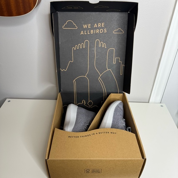 Allbirds - Merino Wool Runner-up Mizzle Water Repellent Sneaker - Medium Grey - Picture 2 of 8